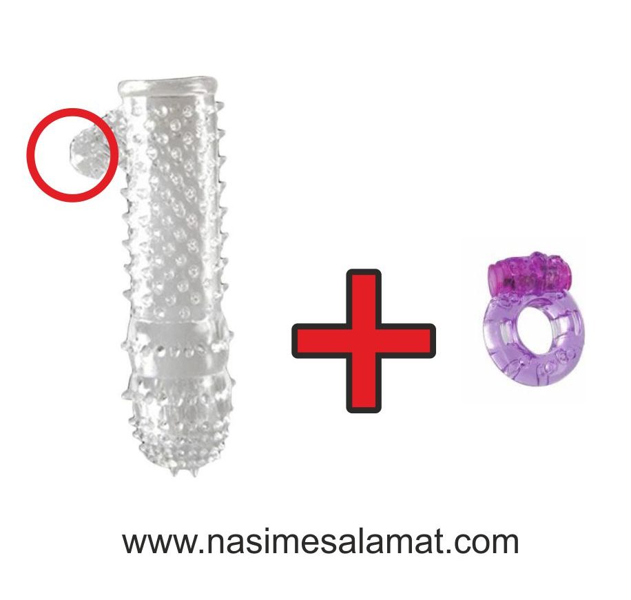 پک لذت جنسی (کاندوم ژله ای قابل شستشو با زائده ی تحریک کلیتورال+حلقه ویبره اصلی )